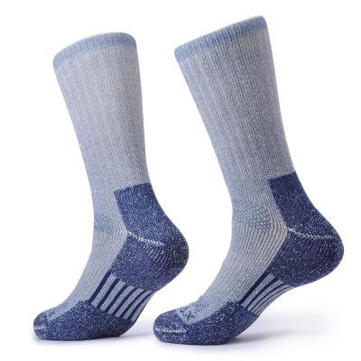 China Breathable Custom Made High Quality Merino Wool And Acrylic Thermal Winter Warm Sporty Hiking Hunting Men's Boot Socks for sale