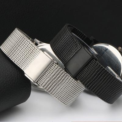 China Stainless Steel 18 20 21 22 24mm Watch Band With Quick Release Solid Milanese Link End Stainless Steel Mesh Strap for sale