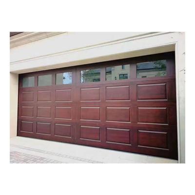 China Heat Insulation Automatic Control Solid Wood Garage Sectional Insulated Door for sale