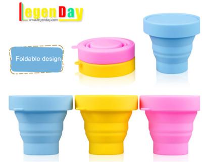 China Travel Disposable Wholesale Silicone Collapsible Cup Collapsible Drinking Water Bottle for sale