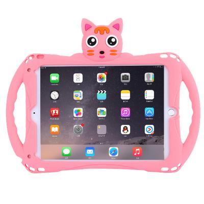 China iPad Mini 54321 Silicone Kids Case For iPad Mini 5 4 3 2 1 Made In Safe Silicone Kids Cartoon Cat Design for sale