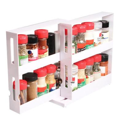 China Set 2 Easy Tiers Plastic Stackable Spice Rack and Cosmetic Makeup Tools Organizer for sale