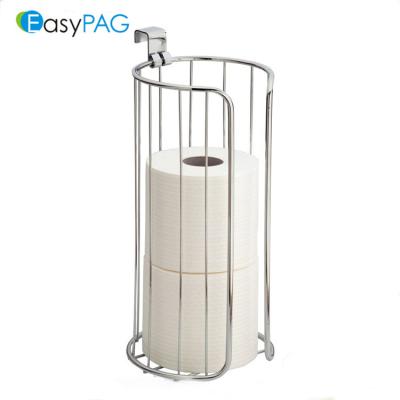 China Modern EasyPAG Sale Easy Install Chrome Finish Metal Wire Toilet Paper Roll Holder for sale