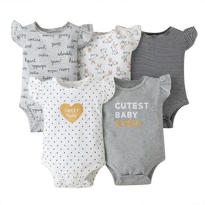 China Hot Selling Cotton Baby Rompers Girl Newborn Baby Boy Clothes 100% Organic Cotton Baby Bodysuits For Wholesale for sale