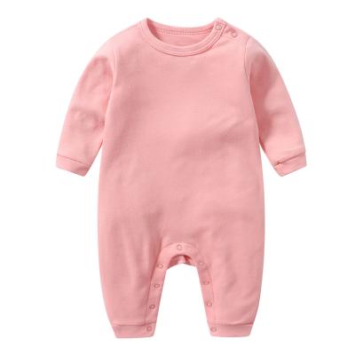 China OEM custom 100% cotton ribbed 100% cotton fashion babies clothes girls jumpsuit designer organic baby jumpsuit 100% cotton apparel for sale