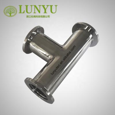 China Connection End: KF Flange Vacuum Fittings Stainless Steel KF Tee For Semiconductor for sale