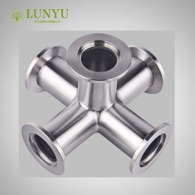 China Connection End: KF Flange Vacuum Fittings Stainless Steel 5 Way Cross For Semiconductor for sale