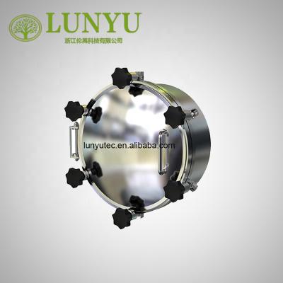 China Factory Stainless Steel Sanitary Round Outdoor Manway Cover With Pressure for sale