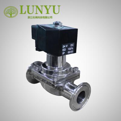 China General Sanitary Stainless Steel Flange Solenoid Valve For Food Grade for sale