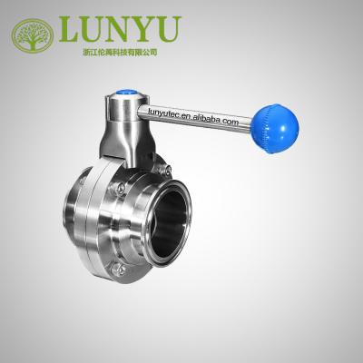 China General Flange Butterfly Valve With Square Pulling Handle Food Grade for sale