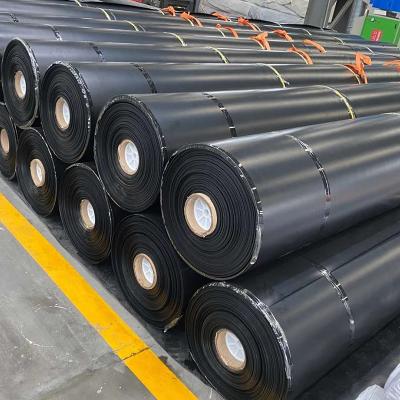 China 0.3mm/0.5mm/0.75mm/1mm/1.5mm/2mm Black Membrane Plastic Sheet HDPE LDPE LLDPE Virgin Geomembrane Liner For Shrimp Fish F for sale