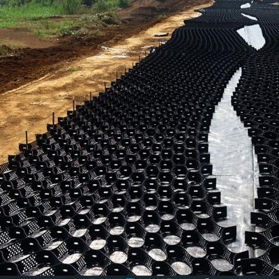 China Ground Reinforcement Cellular System Geocell Grave Grid System HDPE / PP Geocell For Roadbed for sale