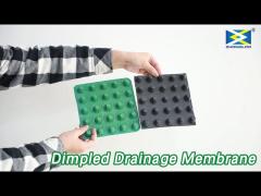 Plastic Dimpled Drainage Membrane Board HDPE For Foundation Waterproofing