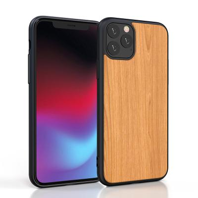 China Anti-fall Mobile Phone Accessories Natural Tpu Wooden Custom Phone Case For Iphone 11 Xs X Xs Max Xr for sale