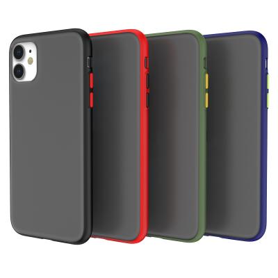 China Shockproof for apple leaf 2 shockproof hybrid handsets in 1 cover iphone 11 max phone case 12 13 y51 pro smoke frosted case for sale