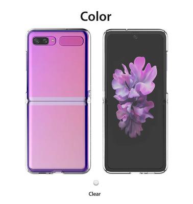 China Simplicity Back Clear Shockproof PC Bumper Phone Case For Samsung Galaxy Z Flip, Hard Transparent Flexible Back Cover for sale