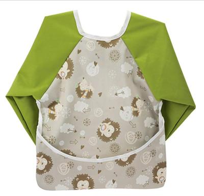 China Sustainable Single Long Sleeve Baby Apron Baby Quilting Waterproof Bib for sale