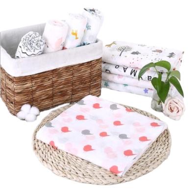 China Wholesale Price Folded Cotton and Bamboo Muslin Blankets (Wrap) for sale