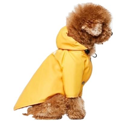 China Sustainable ECO-Friend Waterproof Multicolor Dog Pu Raincoat for sale