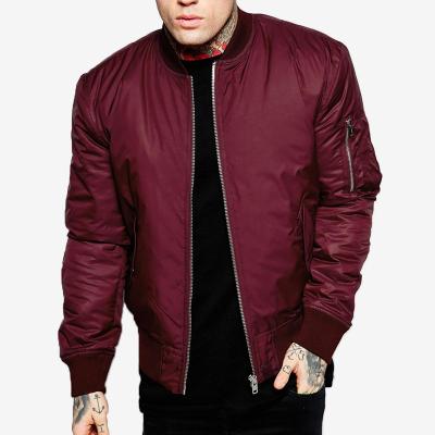 China Custom OEM Fashion Outerwear Filling Nylon Bomber Mens Breathable Jackets for sale