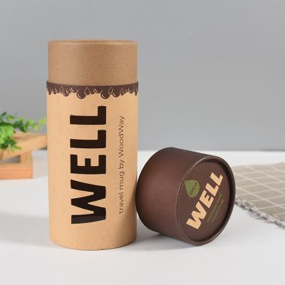 China Gift & Custom Printed Round Craft Tea Box Cylinder Packaging Boxes Food Grade Kraft Paper Tube for sale