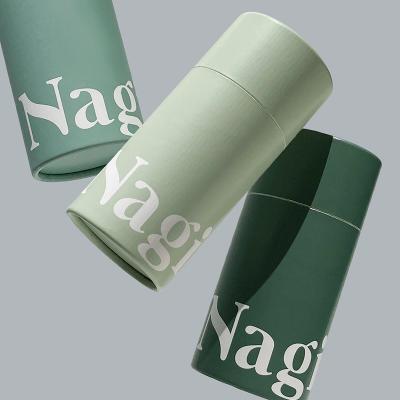 China Custom Logo Biodegradable Kraft Round Cylinder Materials Paper Tube Recycled Clothing Underwear Tube Compostable Packaging for sale