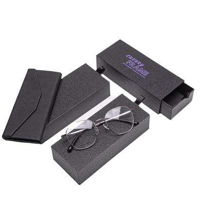 China Hot Selling Recycled Hard Materials Glass Sunglasses Case Drawer Wholesale Sunglasses Packaging Box Custom Logo for sale