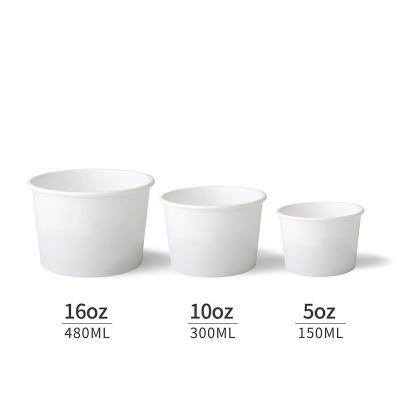 China Disposable 5oz 9oz 12oz 16oz 32oz Take Out Fast Food Custom Packaging Paper Bowl Disposable Soup Container Box Paper Soup Bowl Lunch Bowl for sale