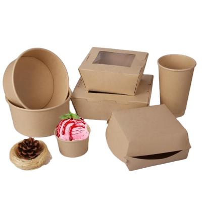 China Customized Disposable Containers Fries Chicken Salad Box Paper Box Disposable Fast Food Packaging for sale