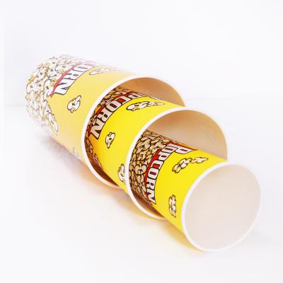 China Disposable Eco Friendly Custom Printed Biodegradable Cinema Popcorn/Disposable Packing Box Potato Pails/Chicken Paper For Cinema for sale