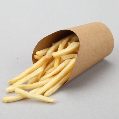 China Wholesale Eco Friendly Disposable French Fries Custom Paper Cup Brown Wrapping Paper Snack Grade Disposable Cup for sale