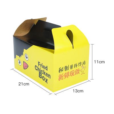 China Biodegradable French Fries Packaging Box Fried Wings Chicken Nuggets Korean Chicken Cut Disposable Food Packaging Boxes for sale