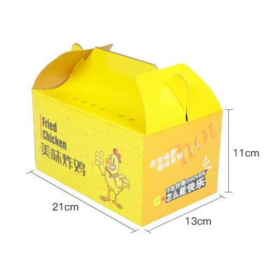 China Biodegradable Customized Food Packaging Fried Chicken Box French Fries Box Fried Chicken Disposable French Fries Box for sale