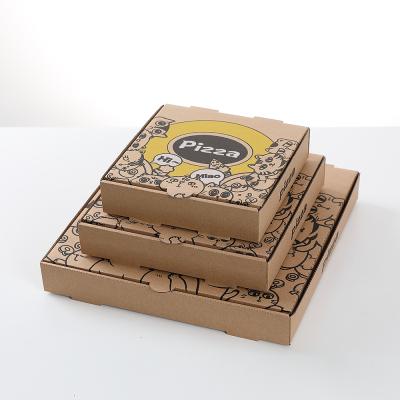 China Hot Selling Disposable 6/8/12 Inch Logo Printed Packaging Boxes Custom Disposable Pizza Wrapping Paper Restaurants Outlet Paper Box and Recyclable for sale