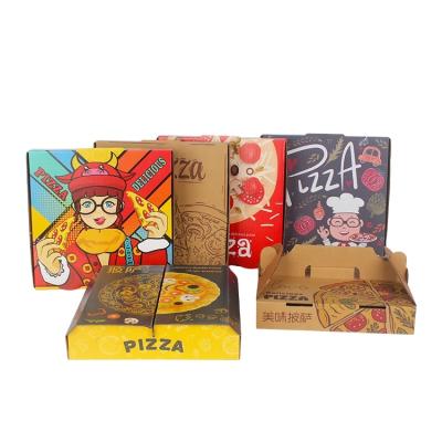 China Custom Food Grade Food Wrapping Paper Corrugated Takeout Container Food Wrapping Paper Disposable Pizza Paper Box for sale