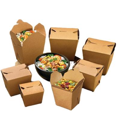 China Disposable Bio Fast Food Snack Spaghetti Wrapping Paper Lunch Boxes Disposable Degradable Recyclable Bento Lunch Box for sale