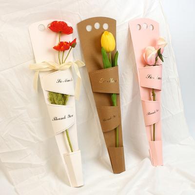 China Waterproof Rose Box Flower Art Wrapping Material For Single Flower Bouquet Wrapping for sale