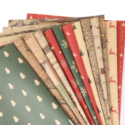 China Waterproof Custom Paper Christmas Birthday Gift Wrapping Paper Aesthetic Handmade Paper for sale