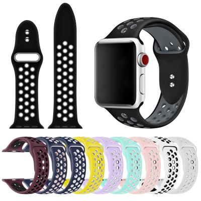 China Sport Silicone Loop Watch Bands For Apple Watch Series 6 5 4 3 2 1 for sale