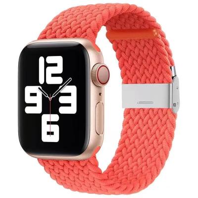 China Solo Braided Watchband OEM ODM Buckle Apple Watch Band Wrist Band Apple Watch Replacement For Apple Watch Series 6 for sale