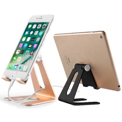 China 360 Degree Rotating Mobile Phone Holder Aluminum Adjustable Desktop Holder for iPhone Samsung for sale