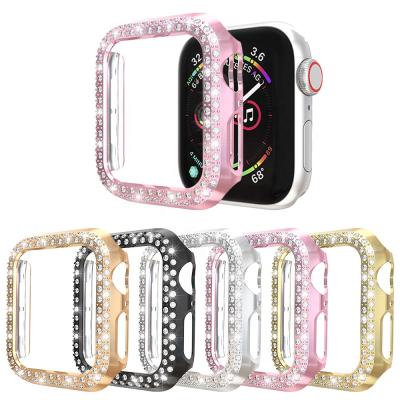 China Fashion Watch Band Diamond Bumper Protective Case For Apple Watch Series 6 Se 5 4 3 21 38MM 42MM Clock For Iwatch 40mm 44mm Watch Accessories for sale