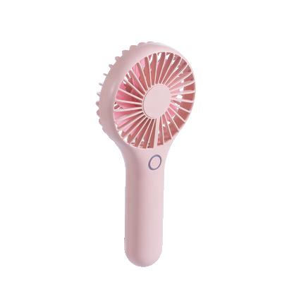 China Best Selling Portable Hotel Handle Battery Fan Cool Low Noise Mini Fan With Colorful LED Light for sale