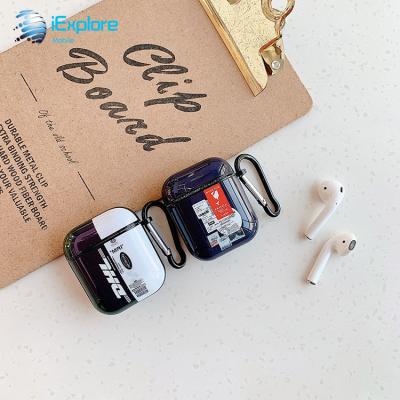 China IMD AirPods Case iExplore Custom Design High Quality IMD Hard PC Label AirPods Cases With Hanger For AirPods 1 2 3 Pro AirPods Earphone Cases for sale