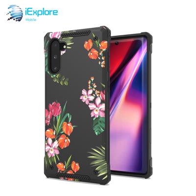 China iExplore Hybrid Custom Printing Dual Layer PC TPU Printing Cell Phone Case Armor Case Rugged Slim Armor Case For Samsung Note 10 Note 10 Plus for sale