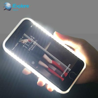 China Instant Selfie LED Phone Case iExplore Maker Bright Fill Light Single Side Selfie LED Up Light Phone Case For iPhone 6 6s 6sp Samsung S9 S10 for sale