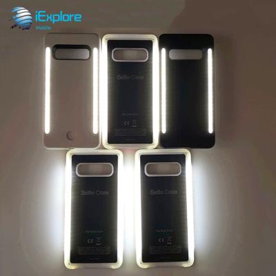 China Double Sides Maker iExplore Case Maker Selfie LED Flash Phone Light Selfie LED Fill Light Up Luminous Phone Case For Samsung S10 S10 Plus for sale