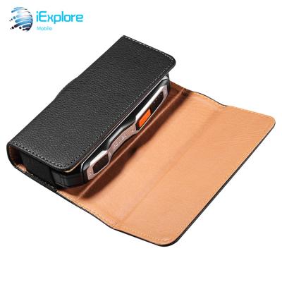 China Universal PU Leather Lychee Pattern Horizontal Waistline Waistline Holster Phone Case iExplore Maker Flip Flip Holster Phone Case For Smart Phone for sale