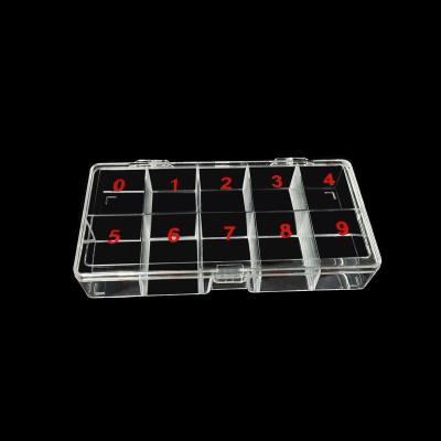 China Nail Art Tool New Product 500pcs Free Space Empty Art Plastic Storage For High Quality Nail Tips Box for sale