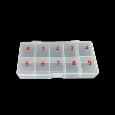 China Nail Art Tool Hot Sell 500pcs Art Container Plastic Boxes For Tips Nail Charms Storage Box for sale